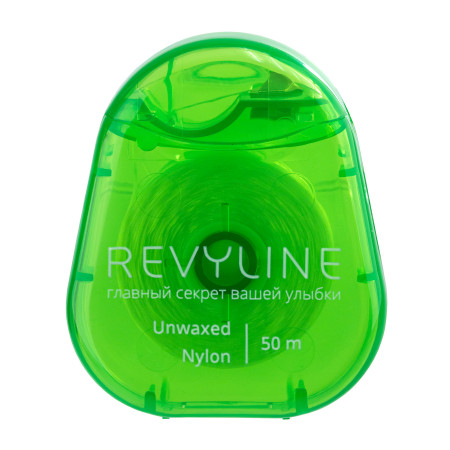 Revyline Unwaxed Dental Floss, nylon, mint, 50 m