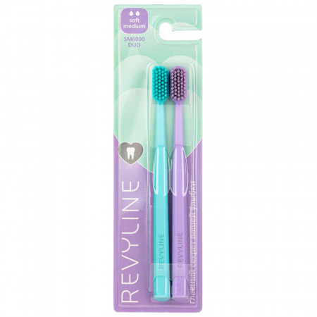 Revyline SM6000 Toothbrush Set DUO Mint + Violet